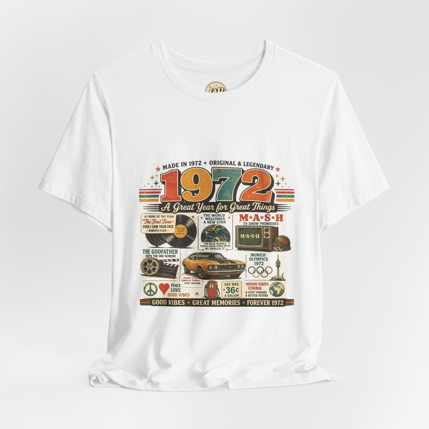 1972 Muscle Car T-Shirt | Born in 1972 Birthday Gift | 54th Birthday Tee for Men & Women