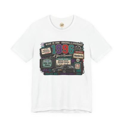 1996 Classic Car T-Shirt | Born in 1996 30th Birthday Gift | Milestone Birthday Tee for Men & Women