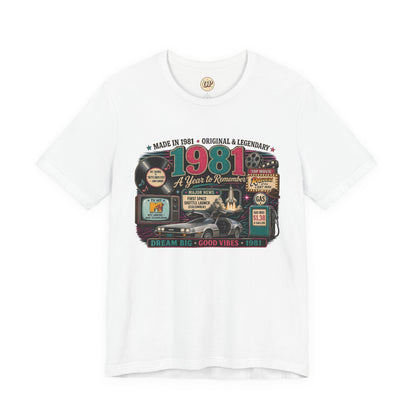 1981 Classic Sports Car T-Shirt | Born in 1981 Birthday Gift | 45th Birthday Tee for Men & Women