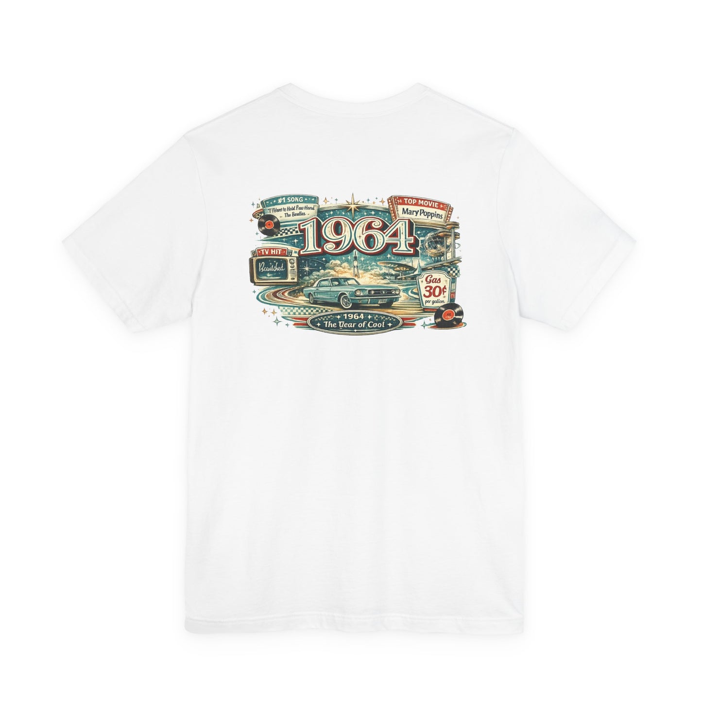 1964 Mustang T-Shirt | Vintage Born in 1964 Gift | 62nd Birthday Retro Tee for Men & Women