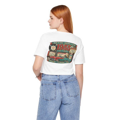 1955 Chevrolet Classic T-Shirt | Vintage Born in 1955 Gift | 71st Birthday Retro Tee for Men & Women