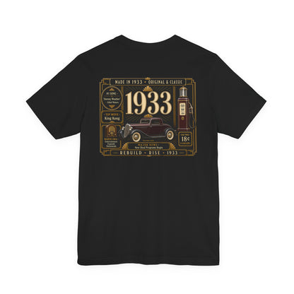 1933 Classic Truck T-Shirt | Vintage Born in 1933 Gift | 93rd Birthday Retro Tee for Men & Women