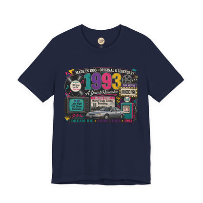 1993 Classic Car T-Shirt | Born in 1993 Birthday Gift | 33rd Birthday Tee for Men & Women