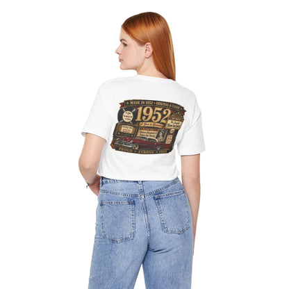 1952 Cadillac T-Shirt | Vintage Born in 1952 Gift | 74th Birthday Retro Tee for Men & Women