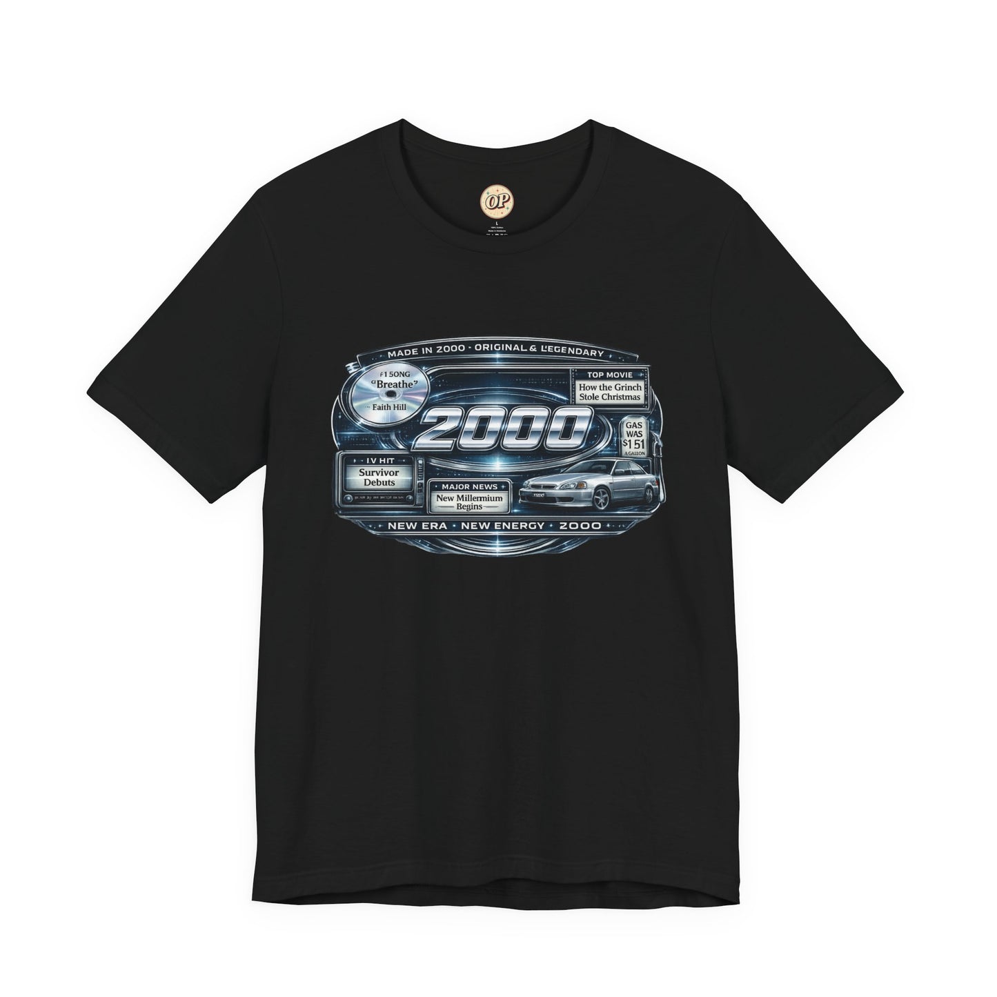 2000 Y2K Classic Car T-Shirt | Born in 2000 Birthday Gift | 26th Birthday Tee for Men & Women