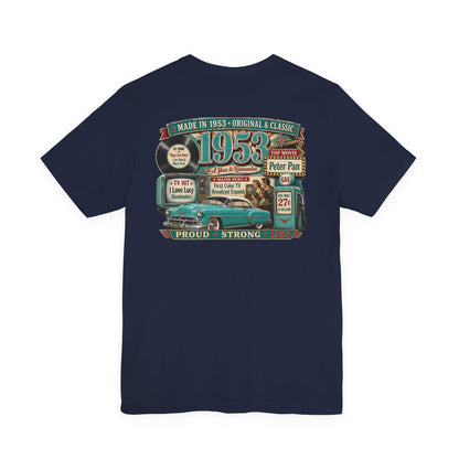 1953 Chevrolet T-Shirt | Vintage Born in 1953 Gift | 73rd Birthday Retro Tee for Men & Women