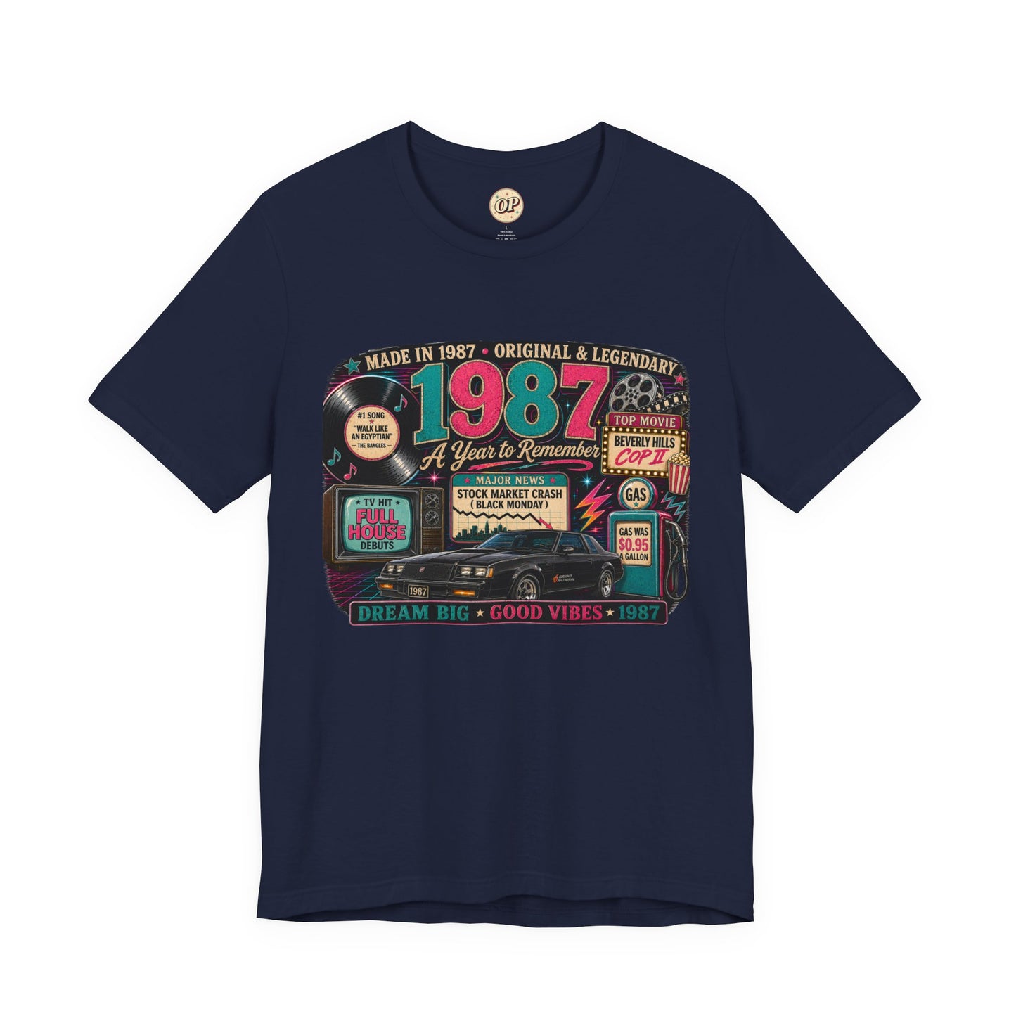 1987 Classic Muscle Car T-Shirt | Born in 1987 Birthday Gift | 39th Birthday Tee for Men & Women