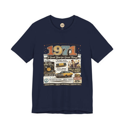 1971 Muscle Car T-Shirt | Born in 1971 Birthday Gift | 55th Birthday Tee for Men & Women