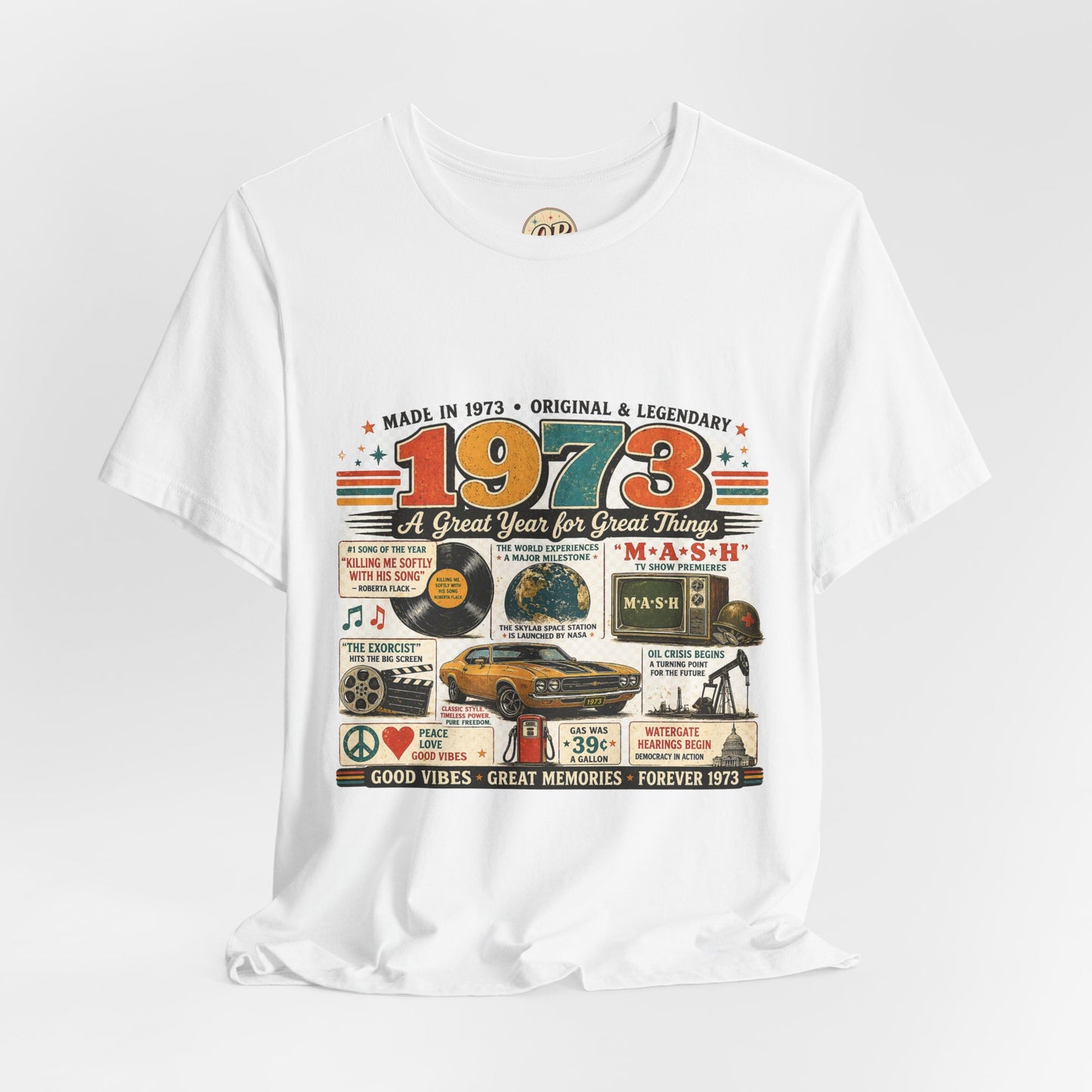 1973 Muscle Car T-Shirt | Born in 1973 Birthday Gift | 53rd Birthday Tee for Men & Women