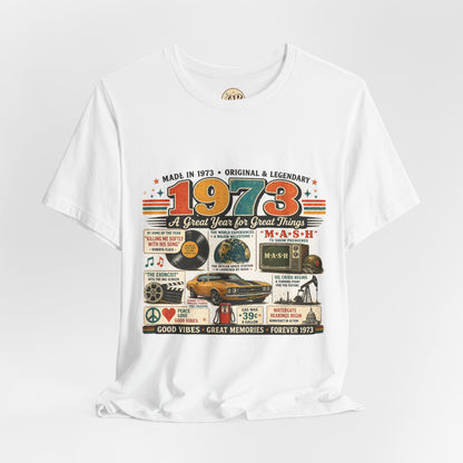 1973 Muscle Car T-Shirt | Born in 1973 Birthday Gift | 53rd Birthday Tee for Men & Women