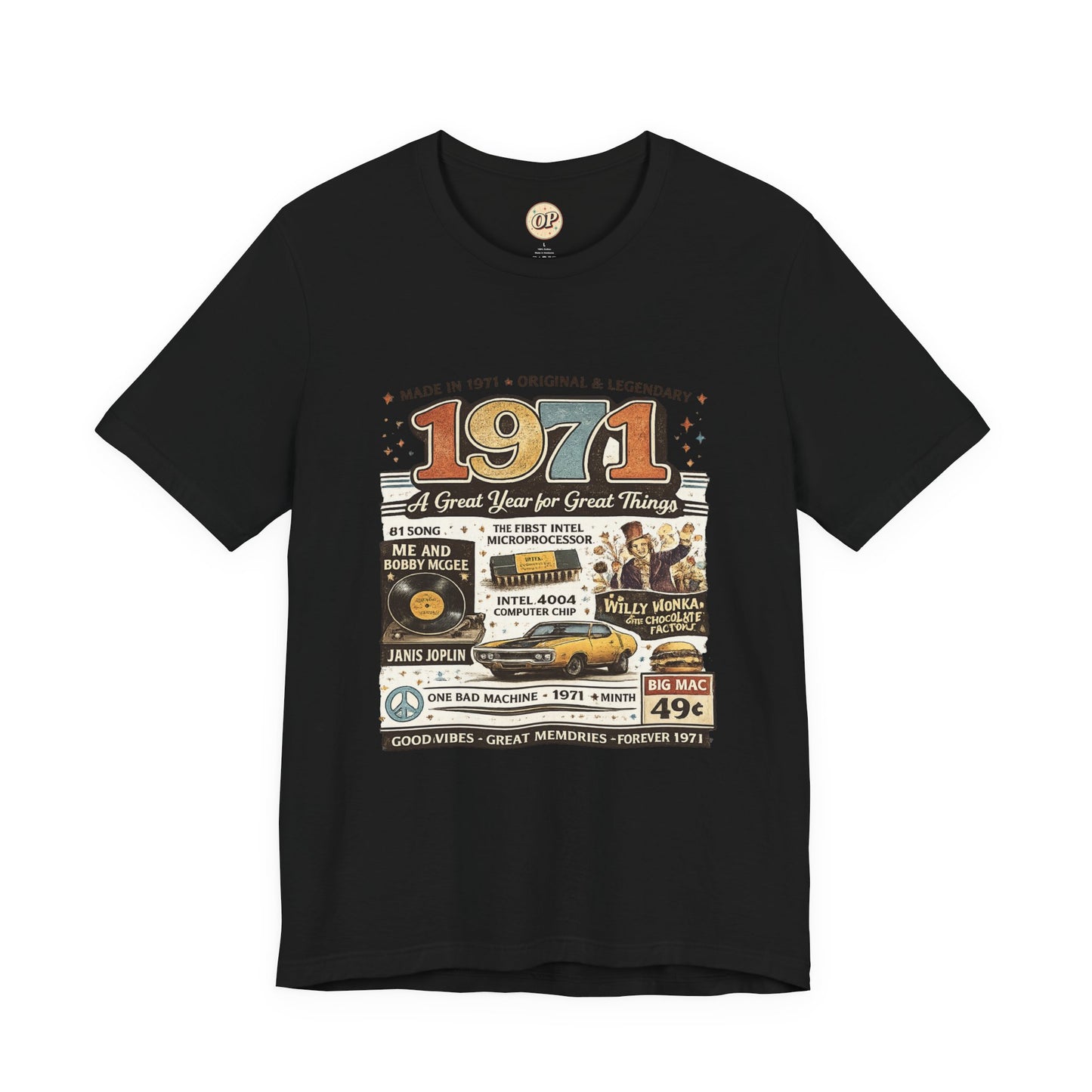 1971 Muscle Car T-Shirt | Born in 1971 Birthday Gift | 55th Birthday Tee for Men & Women