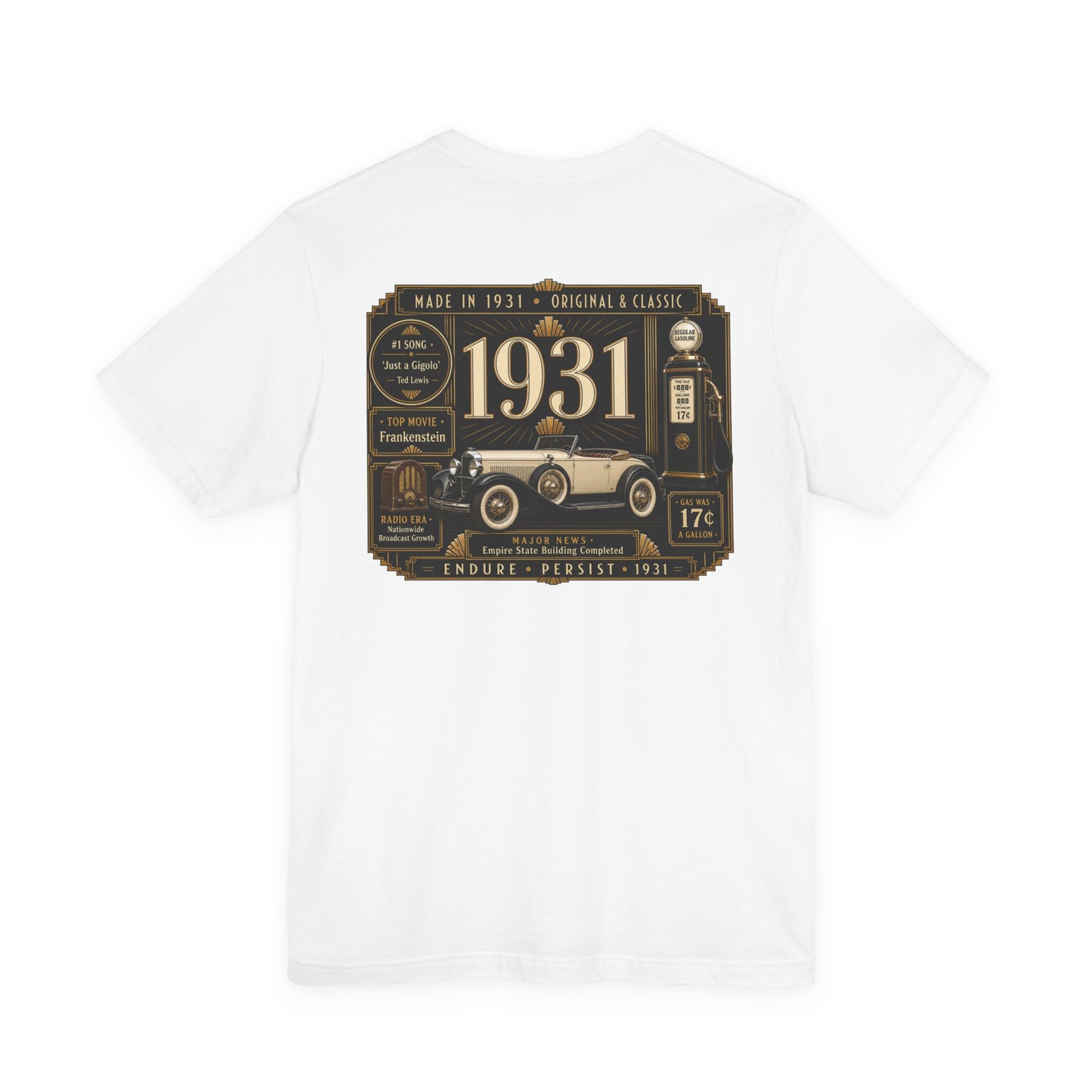 1931 Classic Truck T-Shirt | Vintage Born in 1931 Gift | 95th Birthday Retro Tee for Men & Women