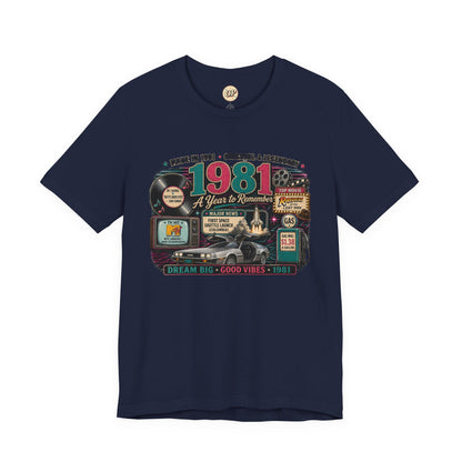 1981 Classic Sports Car T-Shirt | Born in 1981 Birthday Gift | 45th Birthday Tee for Men & Women