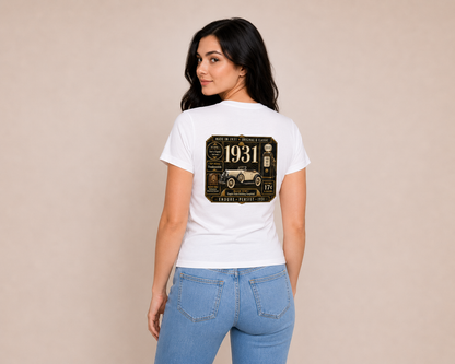 1931 Classic Truck T-Shirt | Vintage Born in 1931 Gift | 95th Birthday Retro Tee for Men & Women