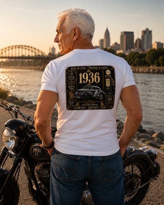1936 Cord 810 T-Shirt | Vintage Born in 1936 Gift | 90th Birthday Retro Tee for Men & Women