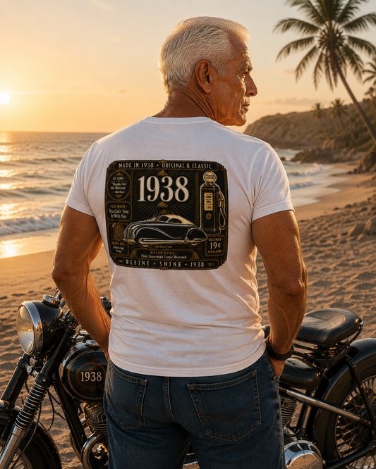 1938 Buick Y-Job T-Shirt | Vintage Born in 1938 Gift | 88th Birthday Retro Tee for Men & Women