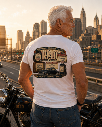 1940 Classic Coupe T-Shirt | Vintage Born in 1940 Gift | 86th Birthday Retro Tee for Men & Women