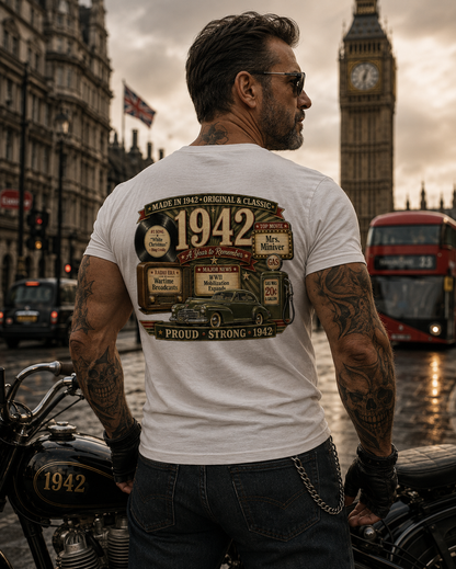 1942 Super Deluxe T-Shirt | Vintage Born in 1942 Gift | 84th Birthday Retro Tee for Men & Women