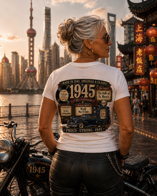1945 New Yorker T-Shirt | Vintage Born in 1945 Gift | 81st Birthday Retro Tee for Men & Women