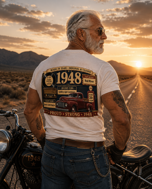 1948 Ford F-1 Truck T-Shirt | Vintage Born in 1948 Gift | 78th Birthday Retro Tee for Men & Women