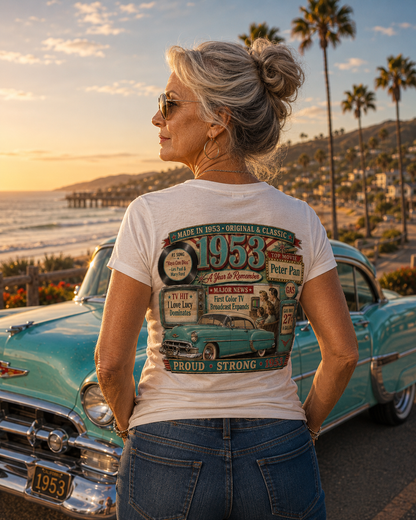 1953 Chevrolet T-Shirt | Vintage Born in 1953 Gift | 73rd Birthday Retro Tee for Men & Women