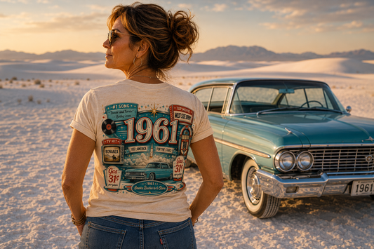1961 Lincoln Continental T-Shirt | Vintage Born in 1961 Gift | 65th Birthday Retro Tee for Men & Women