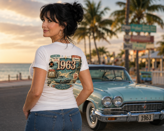 1963 Thunderbird T-Shirt | Vintage Born in 1963 Gift | 63rd Birthday Retro Tee for Men & Women