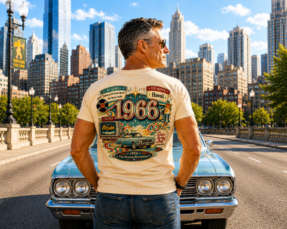 1966 Chevelle T-Shirt | Vintage Born in 1966 Gift | 60th Birthday Retro Tee for Men & Women