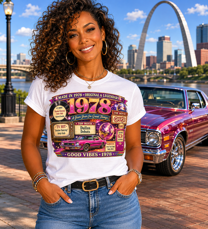 1978 Muscle Car T-Shirt | Born in 1978 Birthday Gift | 48th Birthday Tee for Men & Women