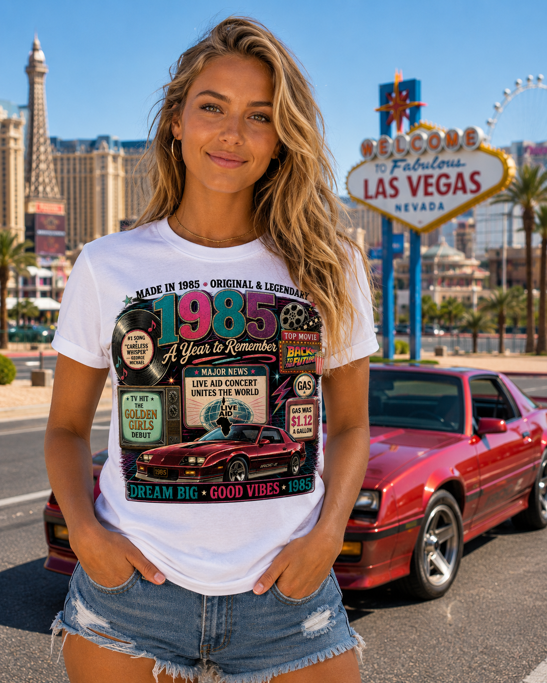 1985 Classic Muscle Car T-Shirt | Born in 1985 Birthday Gift | 41st Birthday Tee for Men & Women
