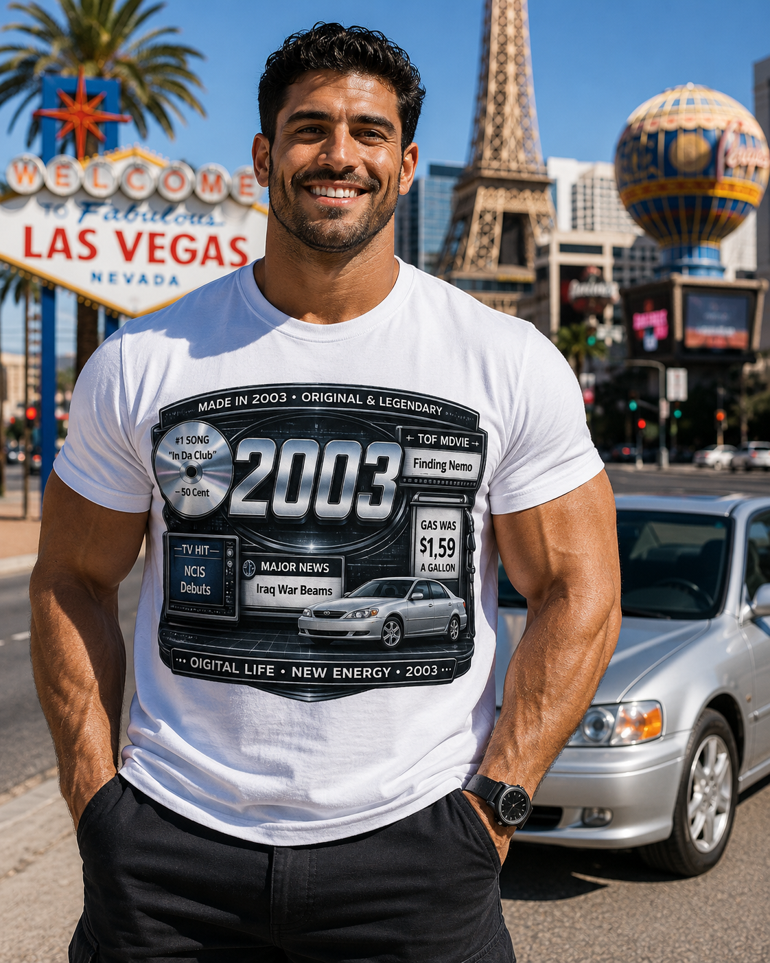2003 Y2K Classic Car T-Shirt | Born in 2003 Birthday Gift | 23rd Birthday Tee for Men & Women