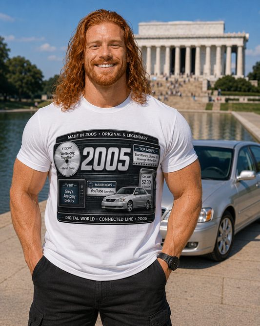2005 Y2K Classic Car T-Shirt | Born in 2005 21st Birthday Gift | Legal Milestone Tee for Men & Women