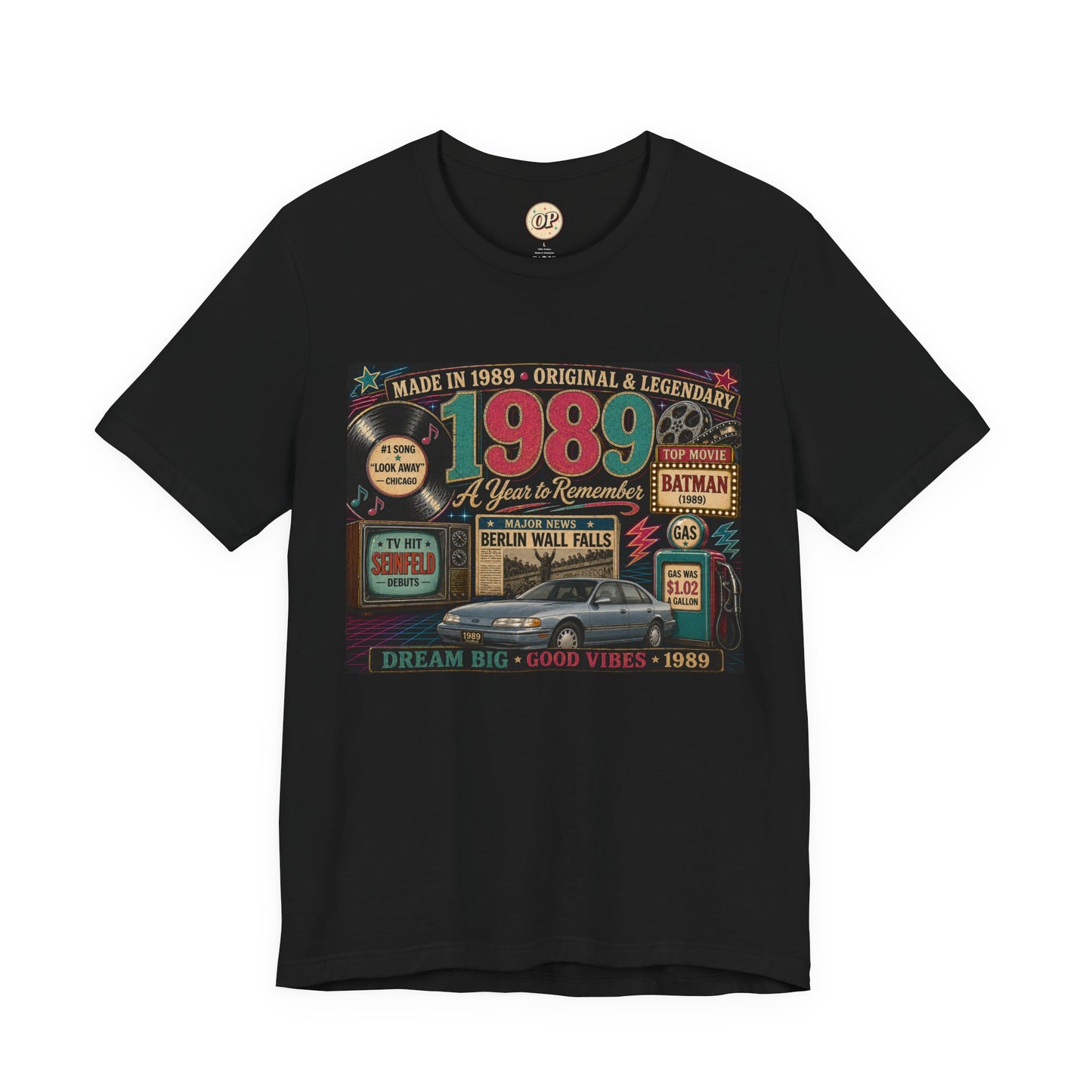 1989 Classic Car T-Shirt | Born in 1989 Birthday Gift | 37th Birthday Tee for Men & Women