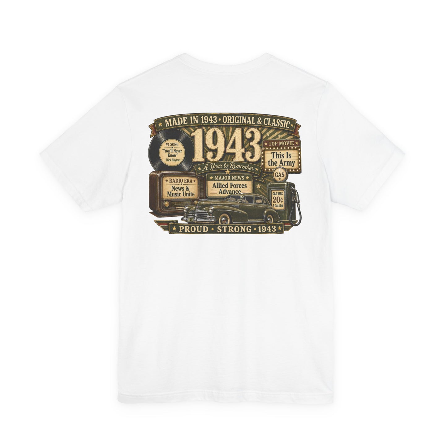 1943 Fleetmaster T-Shirt | Vintage Born in 1943 Gift | 83rd Birthday Retro Tee for Men & Women