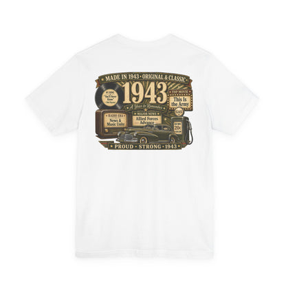 1943 Fleetmaster T-Shirt | Vintage Born in 1943 Gift | 83rd Birthday Retro Tee for Men & Women