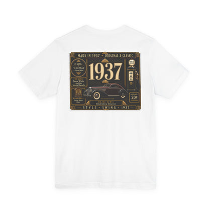 1937 Delahaye 135 Coupe T-Shirt | Vintage Born in 1937 Gift | 89th Birthday Retro Tee for Men & Women