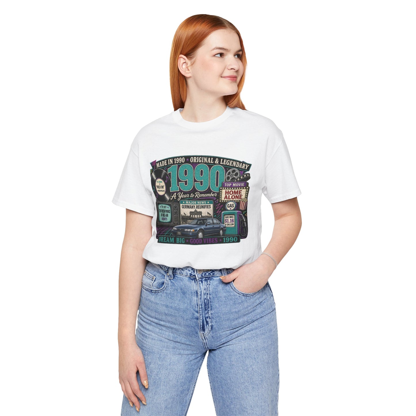 1990 Classic Car T-Shirt | Born in 1990 Birthday Gift | 36th Birthday Tee for Men & Women