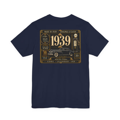 1939 Cadillac Series 62 T-Shirt | Vintage Born in 1939 Gift | 87th Birthday Retro Tee for Men & Women
