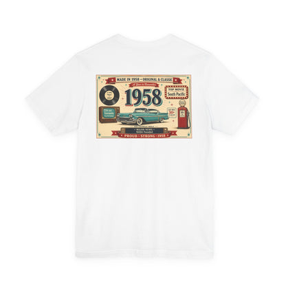 1958 Chevrolet Impala T-Shirt | Vintage Born in 1958 Gift | 68th Birthday Retro Tee for Men & Women