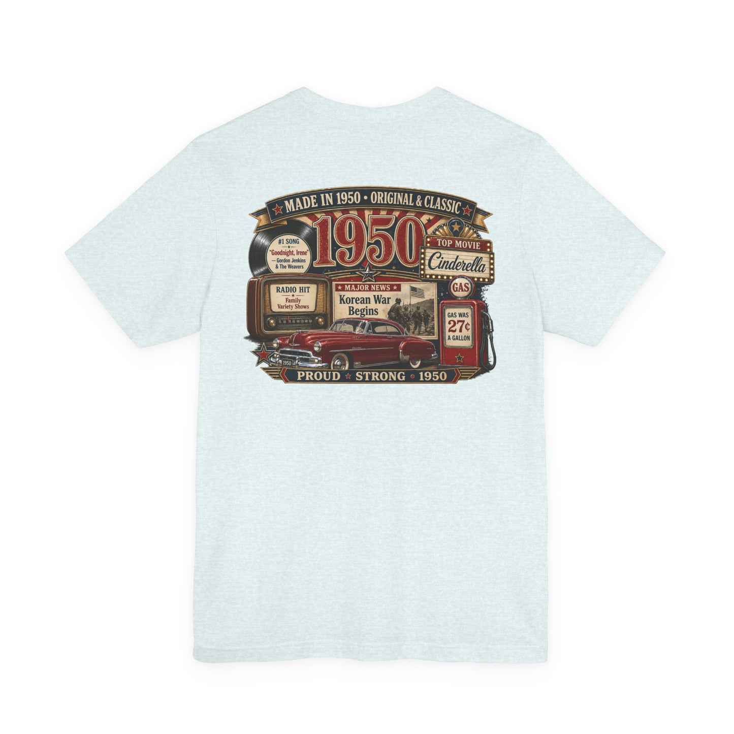 1950 Chevrolet T-Shirt | Vintage Born in 1950 Gift | 76th Birthday Retro Tee for Men & Women
