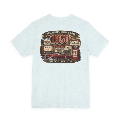 1950 Chevrolet T-Shirt | Vintage Born in 1950 Gift | 76th Birthday Retro Tee for Men & Women