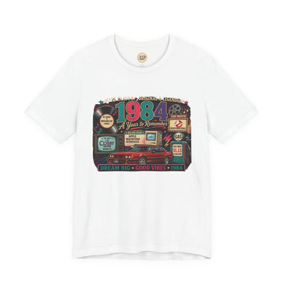 1984 Classic Sports Car T-Shirt | Born in 1984 Birthday Gift | 42nd Birthday Tee for Men & Women