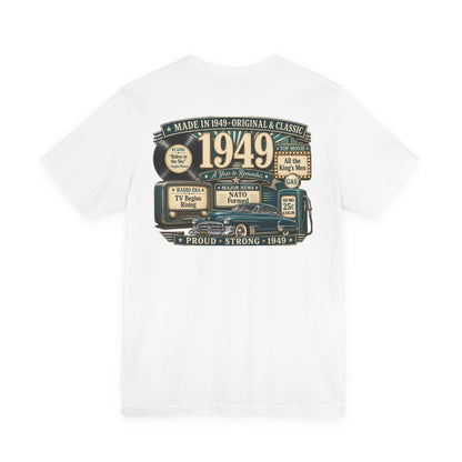 1949 Cadillac T-Shirt | Vintage Born in 1949 Gift | 77th Birthday Retro Tee for Men & Women