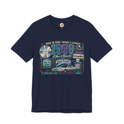 1998 Classic Car T-Shirt | Born in 1998 Birthday Gift | 28th Birthday Tee for Men & Women