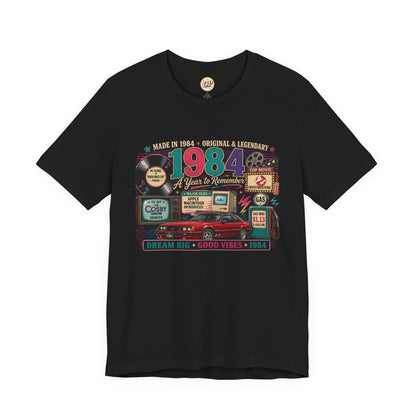 1984 Classic Sports Car T-Shirt | Born in 1984 Birthday Gift | 42nd Birthday Tee for Men & Women
