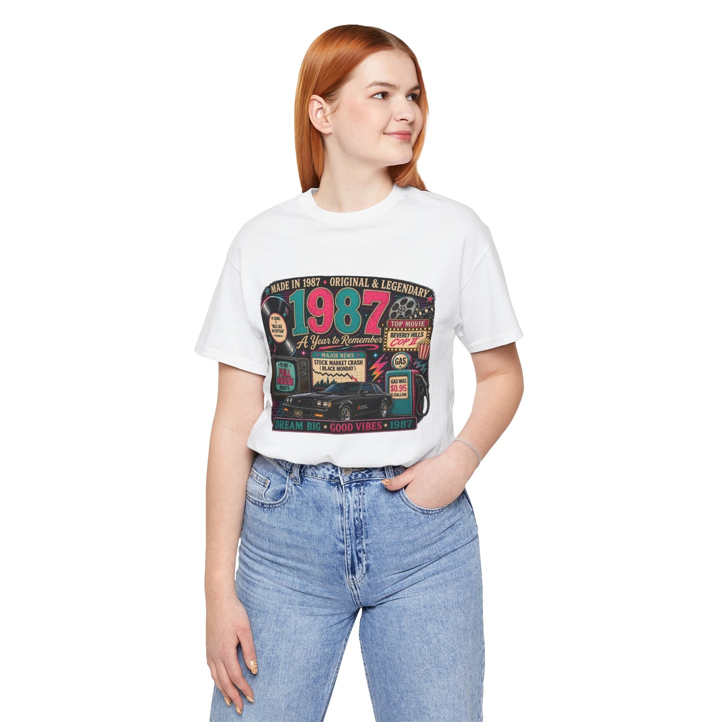 1987 Classic Muscle Car T-Shirt | Born in 1987 Birthday Gift | 39th Birthday Tee for Men & Women