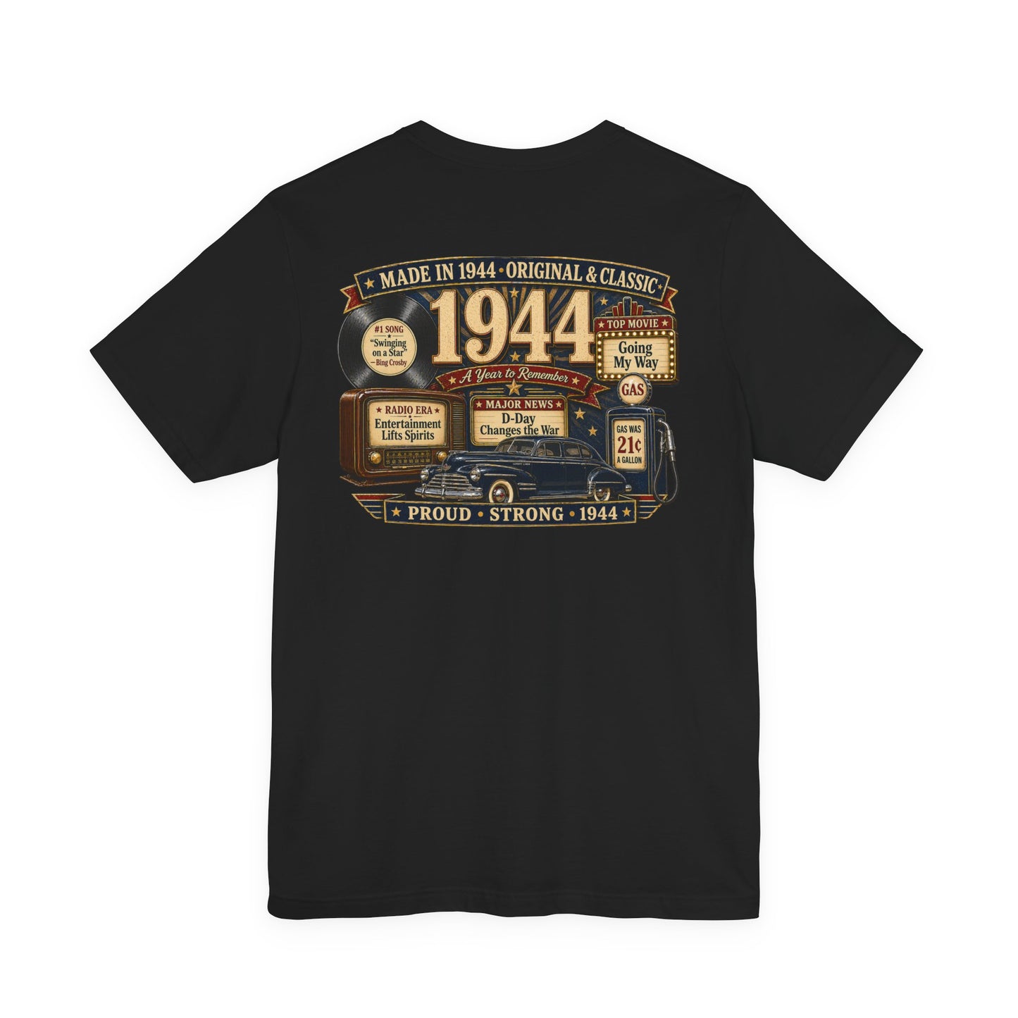1944 Luxury Liner T-Shirt | Vintage Born in 1944 Gift | 82nd Birthday Retro Tee for Men & Women