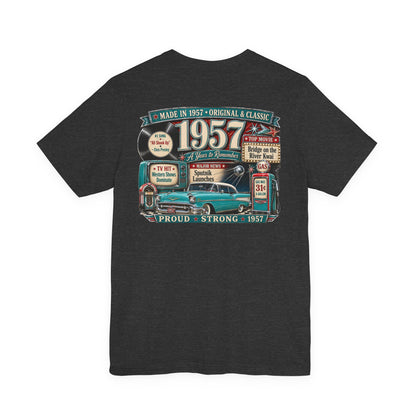 1957 Chevrolet Bel Air T-Shirt | Vintage Born in 1957 Gift | 69th Birthday Retro Tee for Men & Women