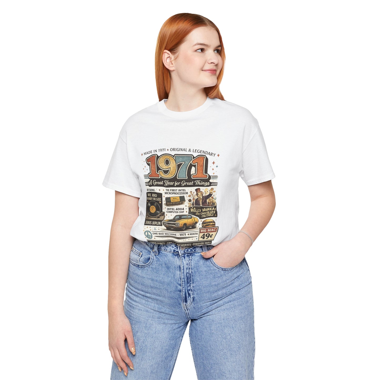 1971 Muscle Car T-Shirt | Born in 1971 Birthday Gift | 55th Birthday Tee for Men & Women