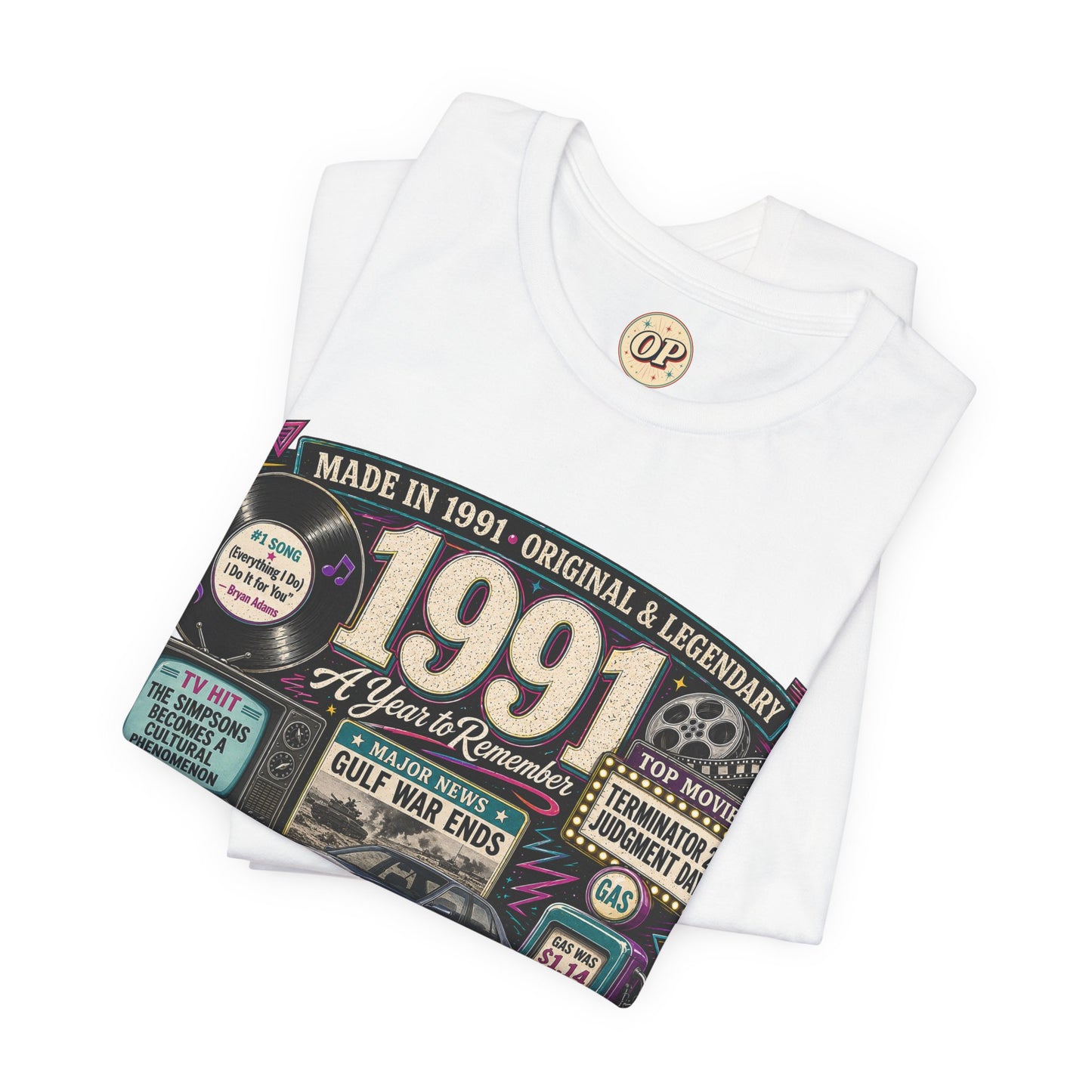 1991 Classic Car T-Shirt | Born in 1991 Birthday Gift | 35th Birthday Tee for Men & Women